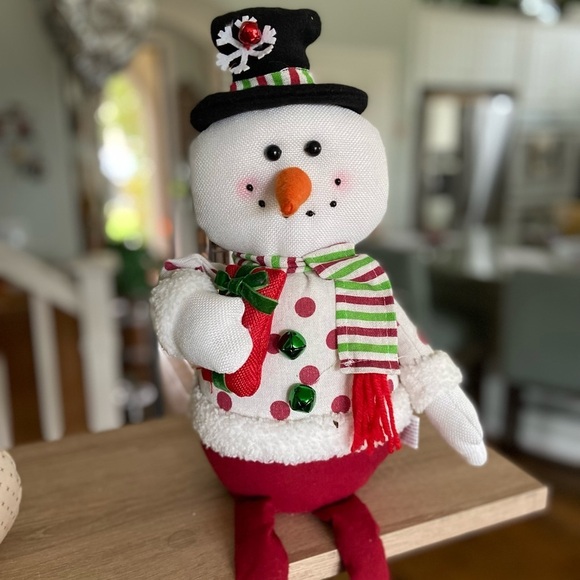 Set of 3 Fireplace Setting Kirklands Christmas Long Legs Snowman, Deer, Santa - Picture 2 of 7